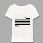 Футболка женская Harajuku, с принтом таксы, очень длинная