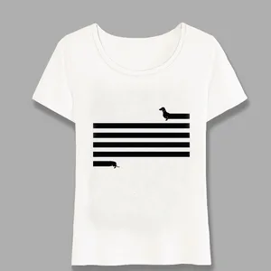 Футболка женская Harajuku, с принтом таксы, очень длинная