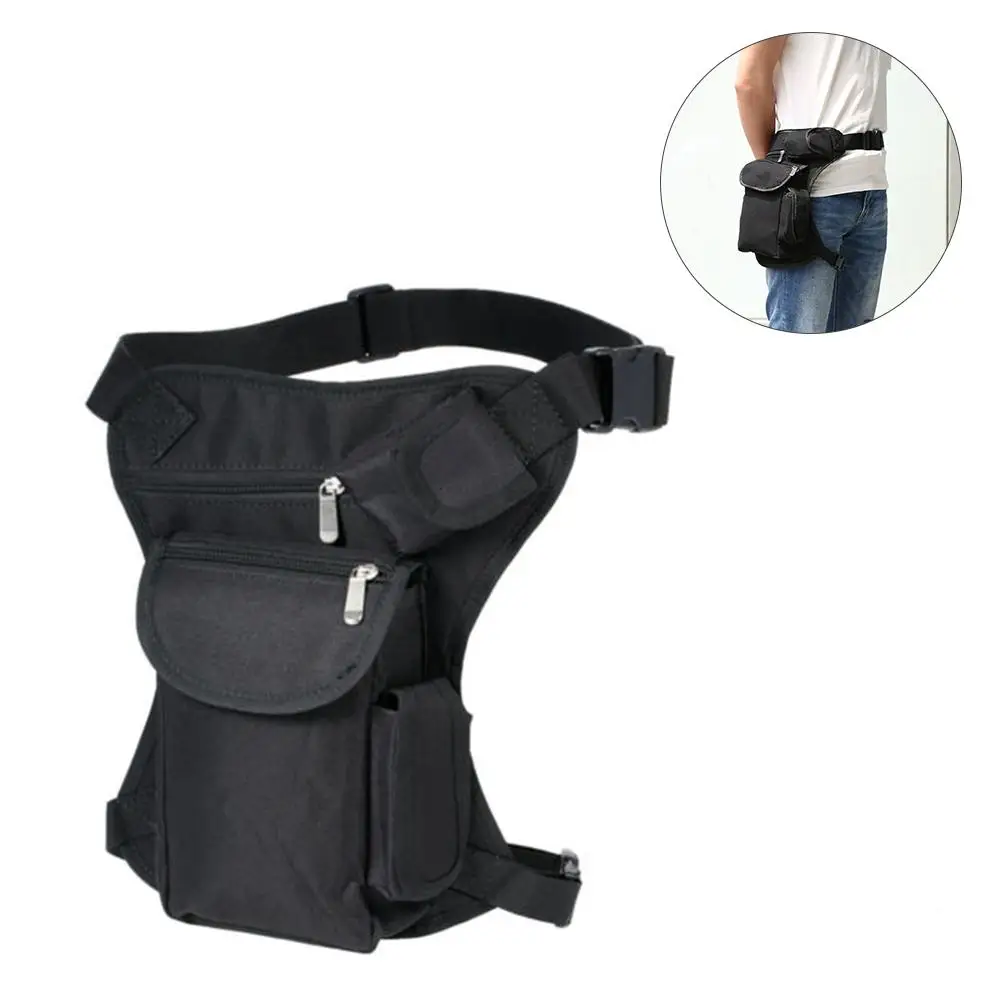 

Multi-functional Sport Fanny Pack Men Leisure Bag Cycling Tactics Canvas Waist Bag Motorcycle Rider Leg Bag
