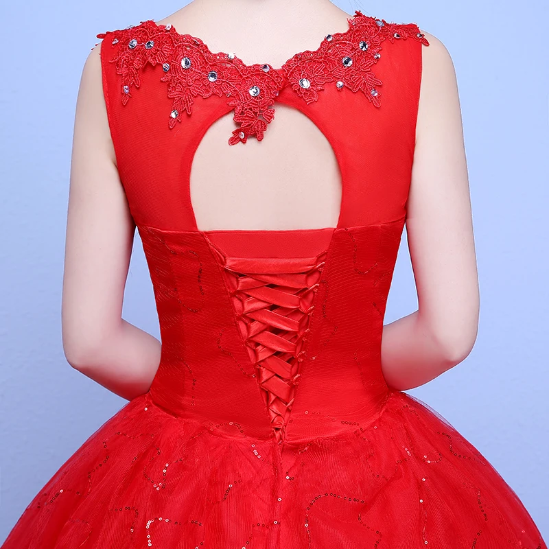 Женское свадебное платье с кружевной аппликацией белое или красное кружевное