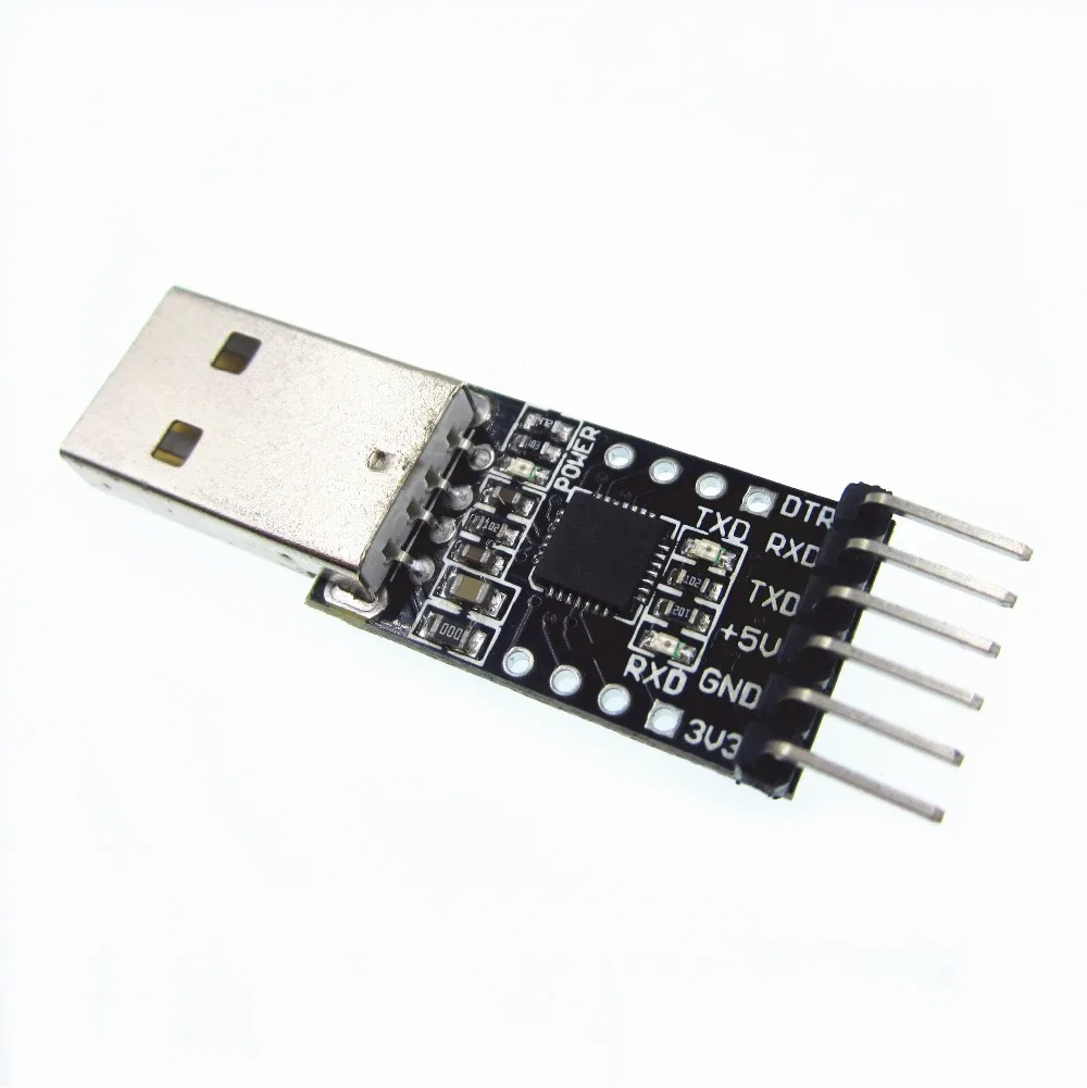 1 шт., серийный преобразователь CP2102 с USB 2,0 на TTL UART, 6 контактов, сменный модуль адаптера FT232, мощность 3,3 В/5 В