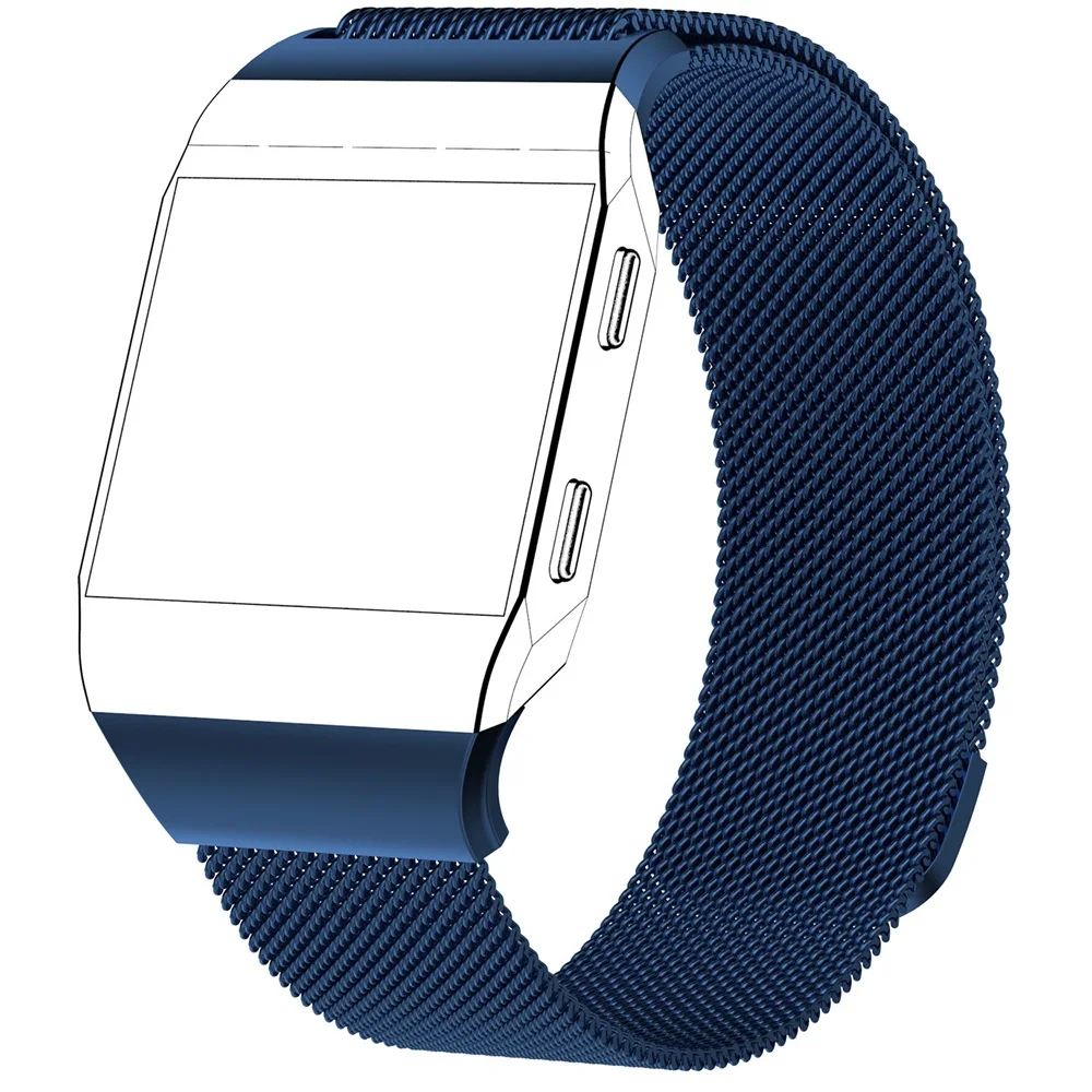 Магнитный Браслет для Fitbit ionic ремешок из искусственной кожи для ионной нержавеющей стали металлические сменные ремешки Миланский спортивный браслет