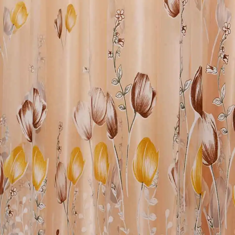 Занавески с узором тюльпана затенение от солнца из прозрачной вуали для окон