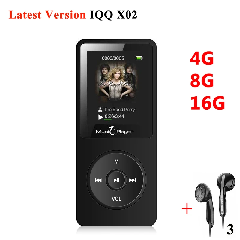 IQQ X02 Mini usb MP3 плеер 16 ГБ с Встроенный динамик hifi Динамик mp3 проигрыватель mp 4 игрока