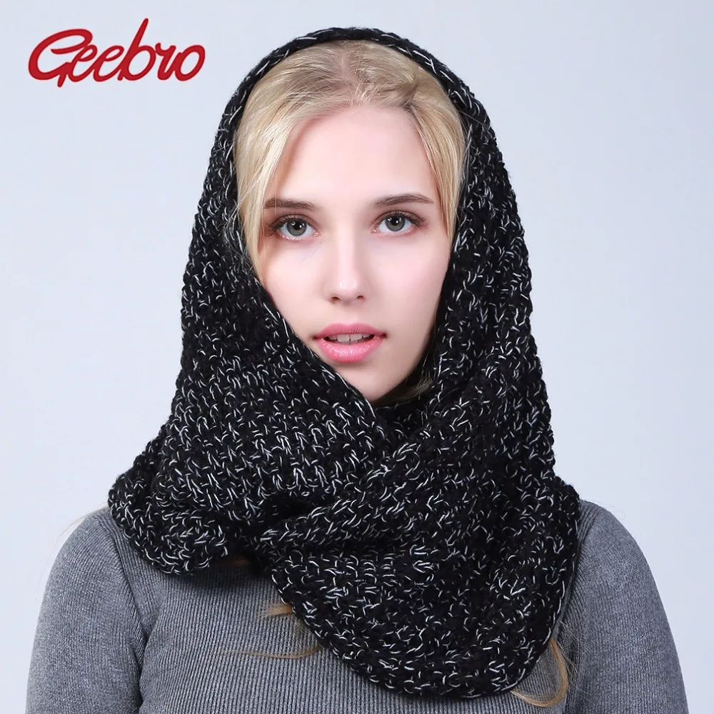 

Geebro Women's Candy Color Scarf Winter Casual Warm Knitted Scarves For Girls Ladies Acrylic Knitting Neck Scarves GS145