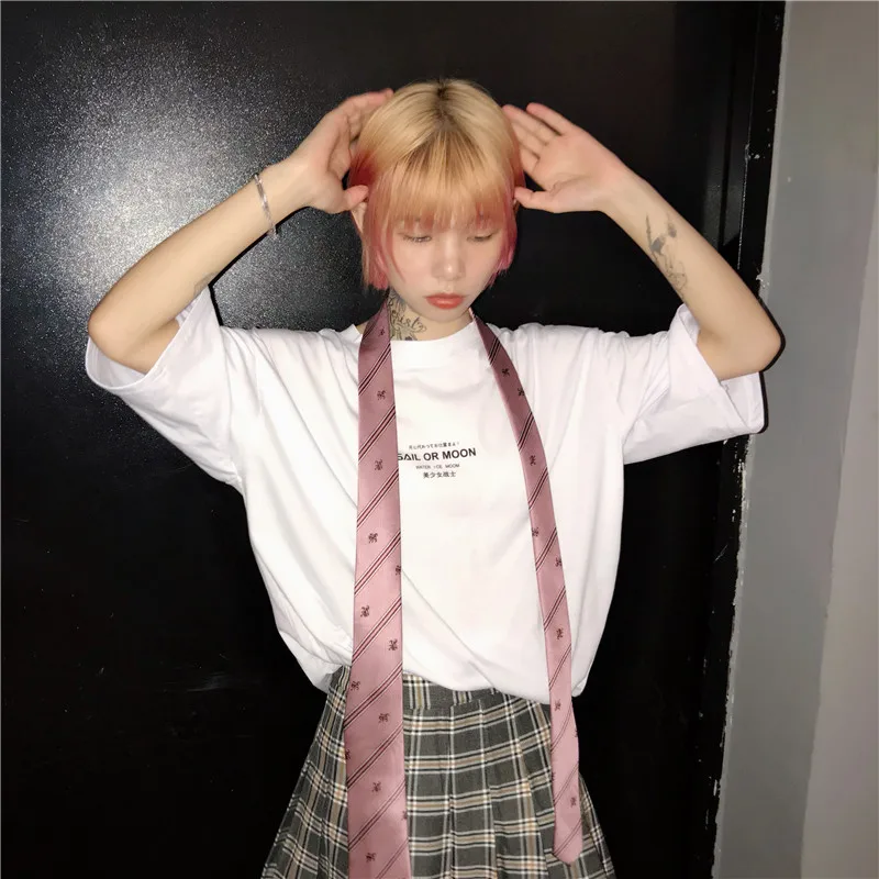 Camisetas Mujer 2020 летние топы корейские Ulzzang Harajuku мультфильм Сейлор Мун короткий рукав