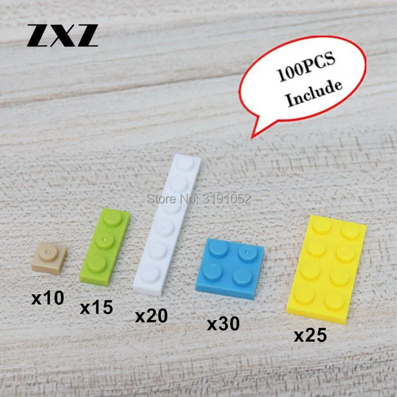 Объемные короткие блоки пластиковые строительные кирпичи пластина 1x1x3 1x6 2x2x4