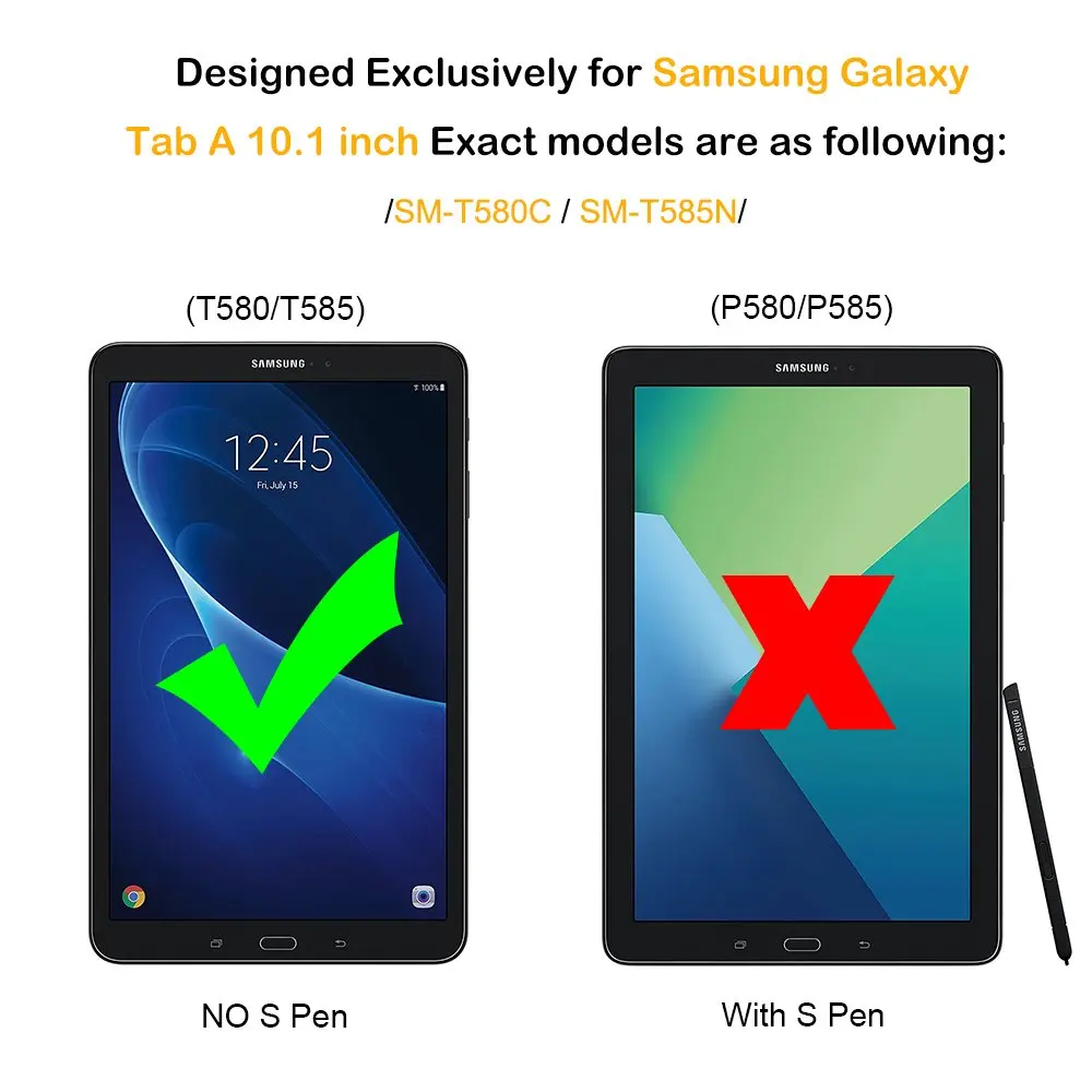 Для Samsung Galaxy Tab 10,1 чехол A6 SM-T585 SM-T580 Прочный ручной плечевой ремень противоударный Чехол встроенный Экран протектор