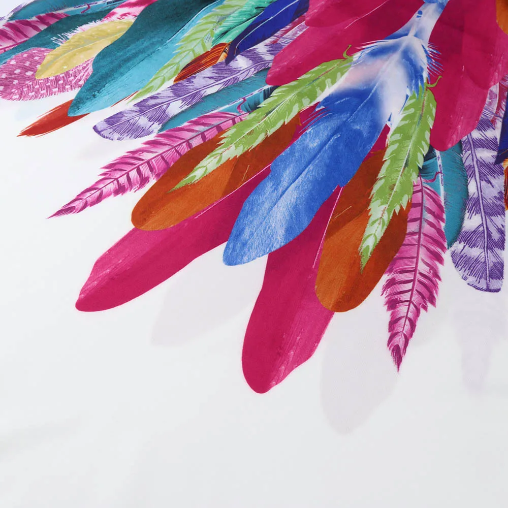 Летнее платье для девочек-подростков детское без рукавов с 3D перьями платья