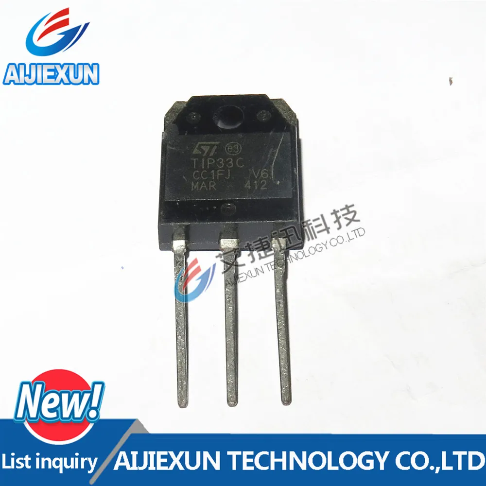 

10PCS TIP33C High Power NPN Bipolar Power Transistor, SOT-93 (T0-218) 4 LEAD, 30-TUBE TO-3P New and original