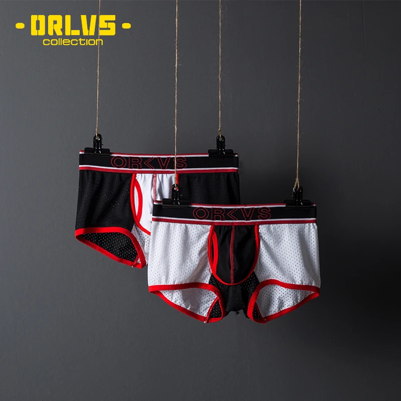 ORLVS Брендовое Мужское нижнее белье боксеры сексуальные Ropa Interior Hombre мужские трусы