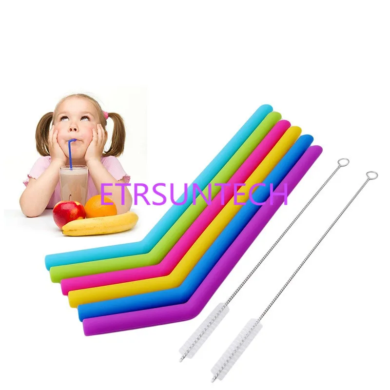 Pajita para beber de gel de s&iacute;lice de 300 cm de largo, Pajita doblada reciclable para ni&ntilde;os, sin tapa, 24,5 unidades-1