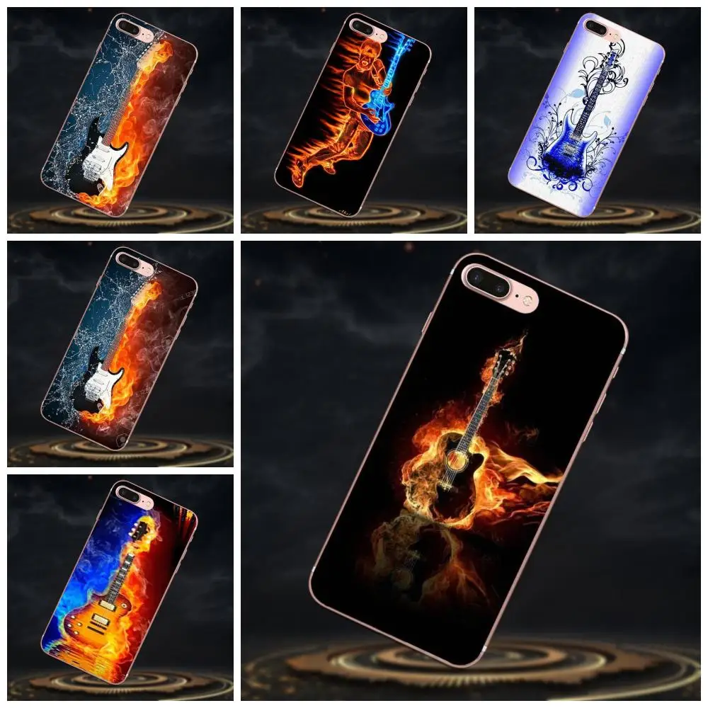 2019 плакат огненной воды гитары для Galaxy J1 J2 J3 J330 J4 J5 J6 J7 J730 J8 2015 2016 2017 2018 mini Pro TPU Чехлы