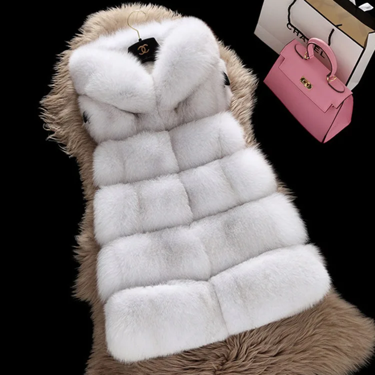 S 3XL размера плюс Teddy Bear пальто женская зимняя теплый жилет белое с | Куртки из искусственного меха -32963020680
