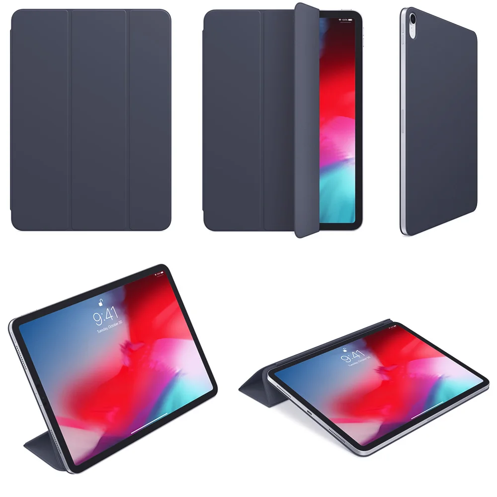 Магнитный умный чехол-книжка для лица ID 12,9 дюймов iPad Pro, трехслойный Магнитный чехол-подставка для iPad Pro12.9 - Цвет: Dark grey