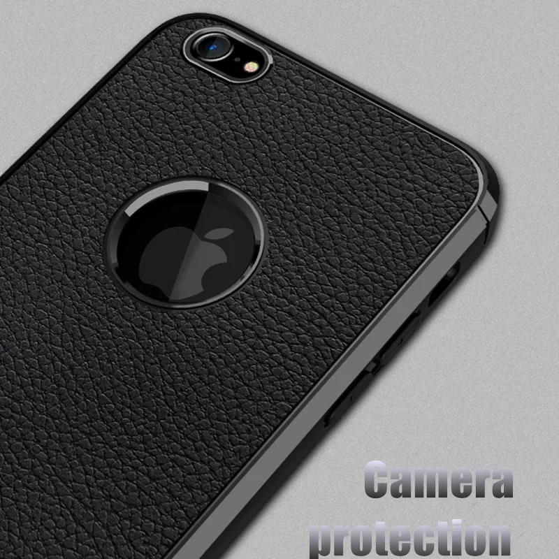 Luxury Back Matte Carbon Fibre Soft Silicone Cases for iPhone 6 Case Full Cover For 6s Plus Leather Texture Shell |