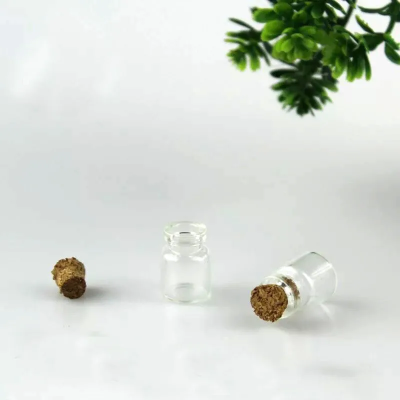 1000pcs 13*18mm 0.6ml small glass vials drift bottles message jars with cork container diy jewelry pendant wedding home decor | Украшения и
