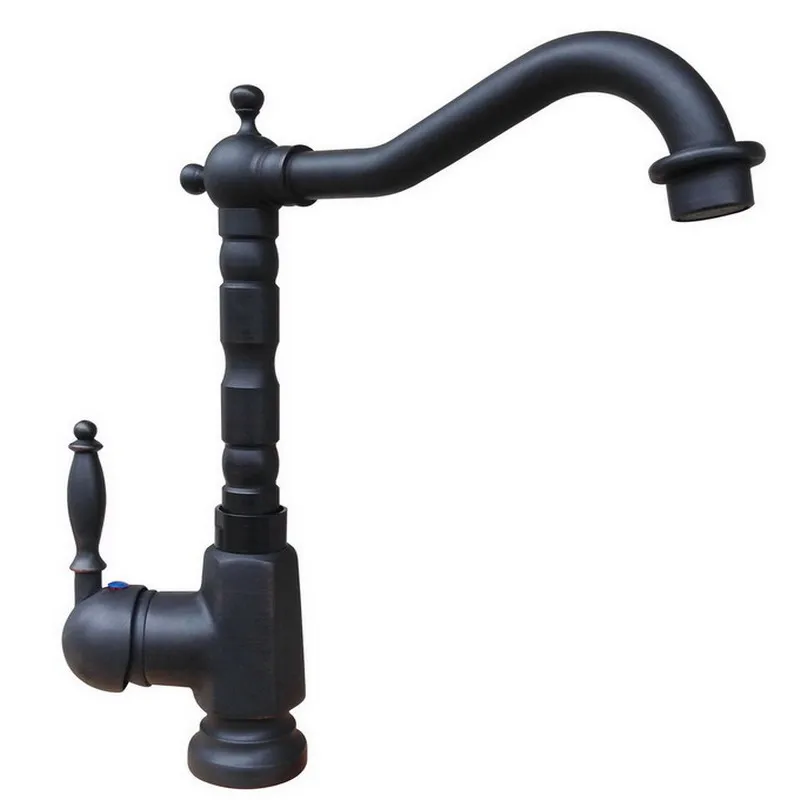 Black Oil Rubbed Brass Single Handle Lever Swivel Spout Kitchen &amp Bathroom Vessel Sink Basin Faucet Mixer Water Tap anf340 |