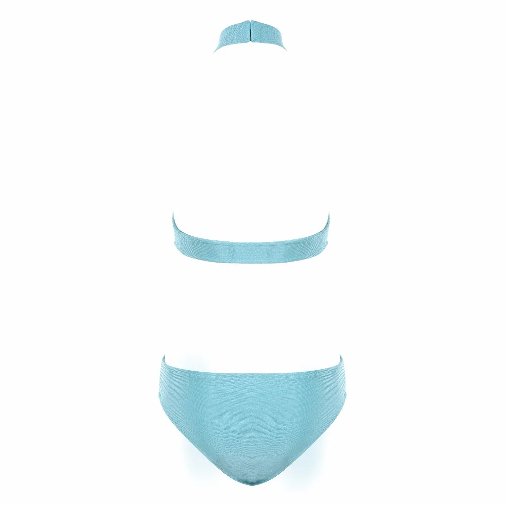 3 Colors Ladies Sexy Beading Black Blue Bandage Bodysuit Beach One Piece Rayon Bodycon | Женская одежда