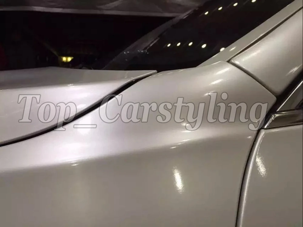 Глянцевая перламутровая белая виниловая автомобильная пленка Pearlecsent блестящее