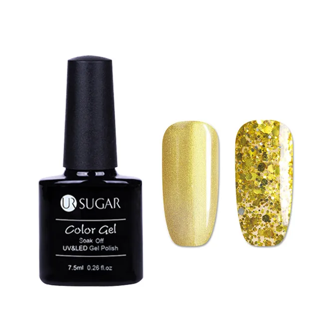 pattern5 Ur Sugar Блестки для ногтей Гель-лак набор серебряное Шампанское Блестки замочить от УФ-лак для ногтей лак Полупостоянный гель DIY - Цвет: pattern5