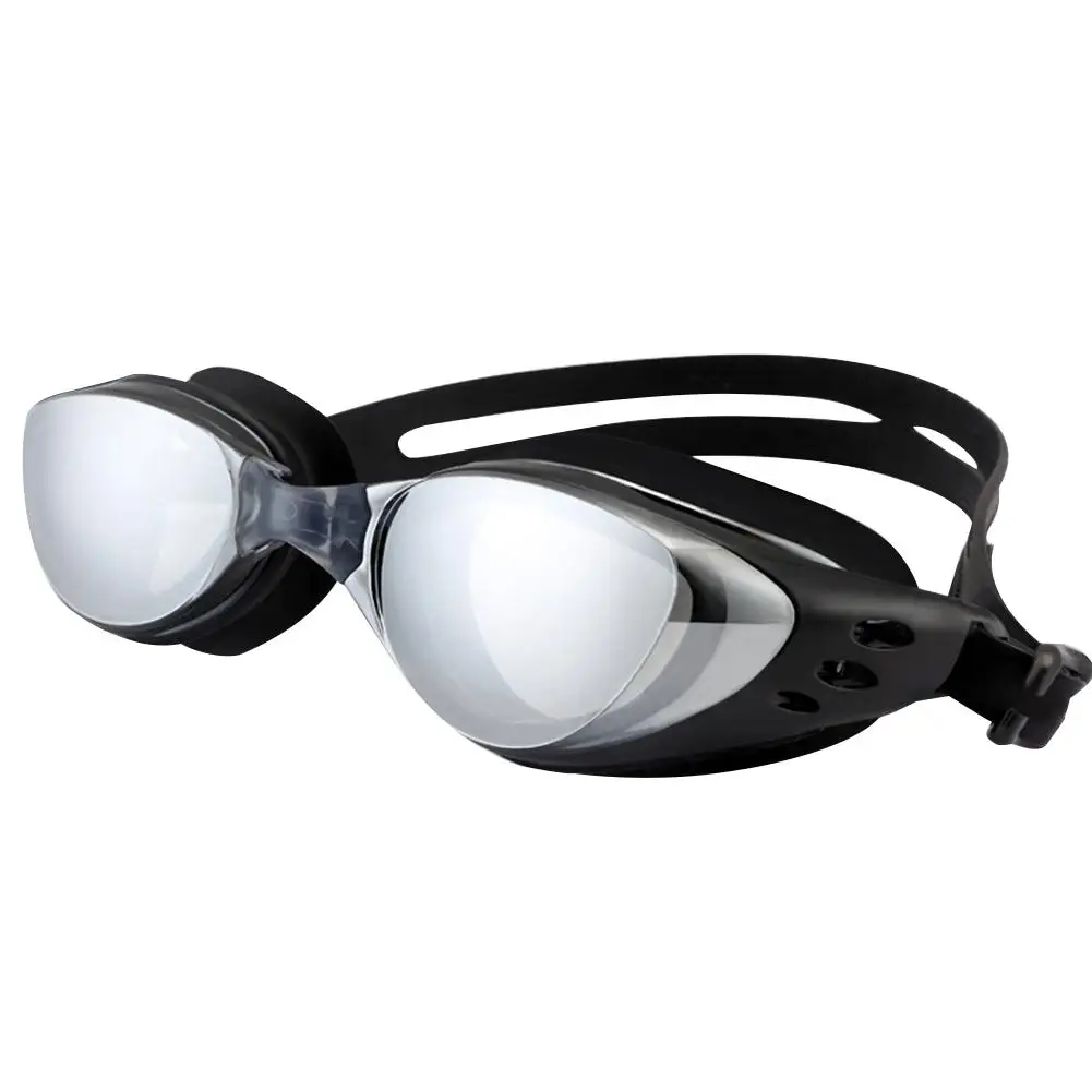 Electroplating Swimming Goggles Big Frame Waterproof Anti Fog Colorful Glasses Black Sliver And Blue Color High Quality | Спорт и