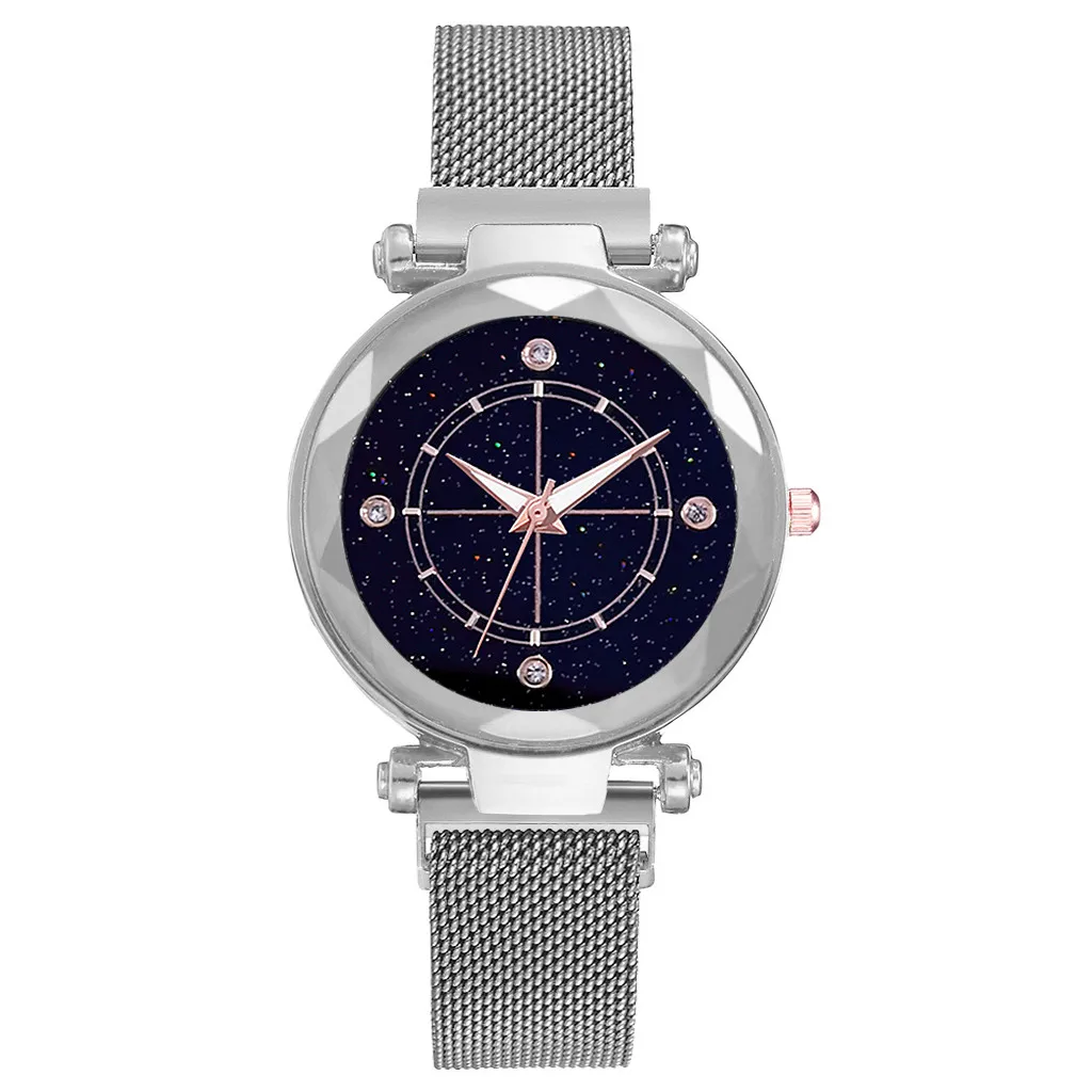 Женские и мужские часы Vansvar наручные с магнитной пряжкой звездное небо