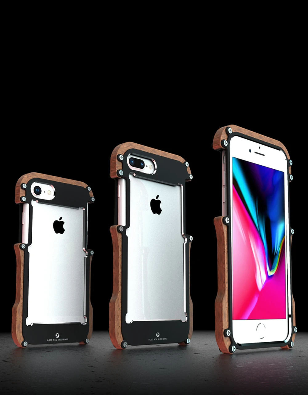 Для iPhone X 7 6 8 Plus чехол из натурального дерева для XS 5 дюйма XR 1 Max Алюминиевый