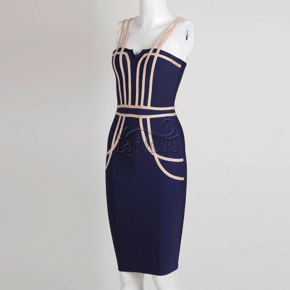 2017 летнее Новое Полосатое женское бандаж знаменитости для вечеринок платье