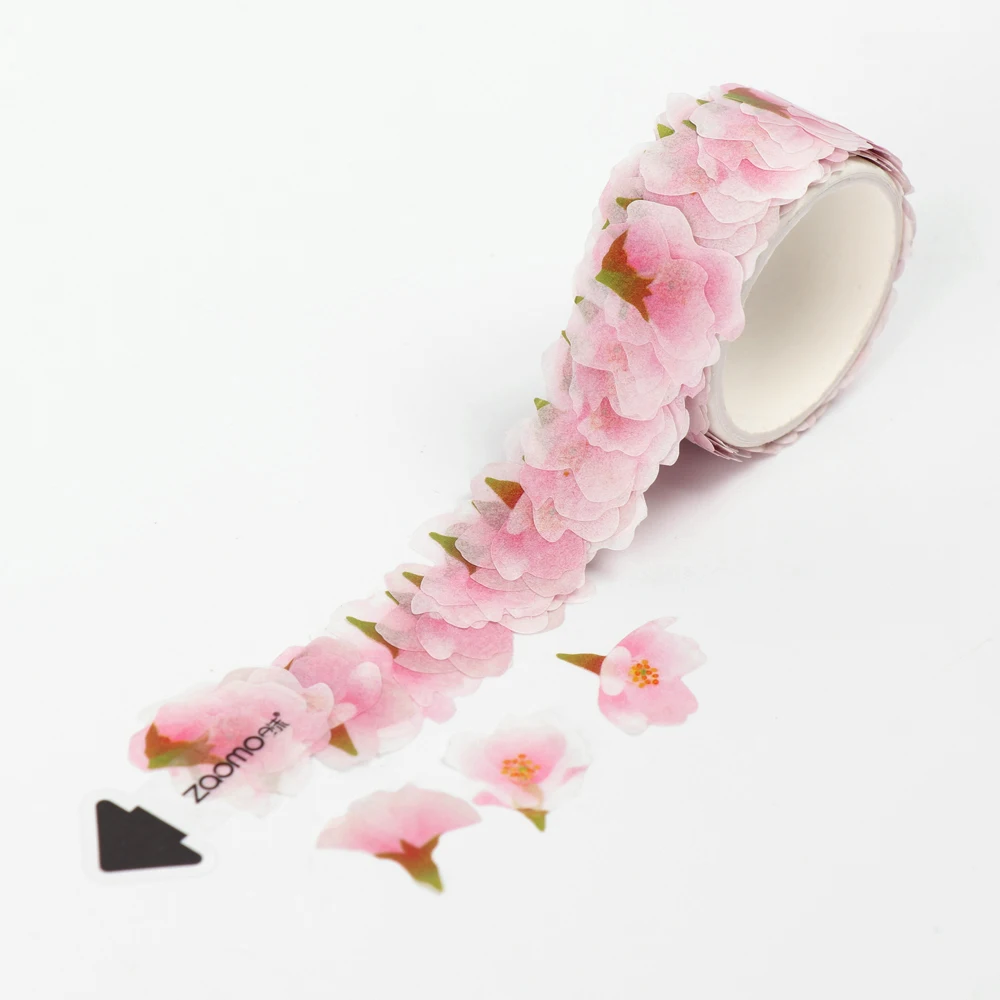 200 шт./рулон бумажная лента в виде цветочных лепестков|Офисный скотч| |