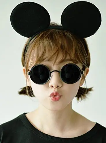 Черная повязка на голову с ушами мышки из мультфильма для мальчиков и девочек