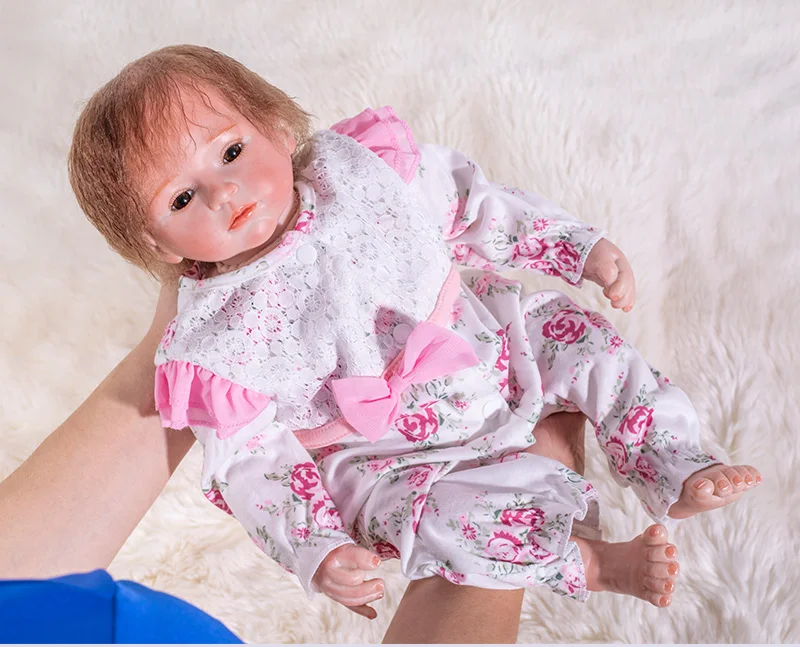 

46cm Silicone Reborn Baby Doll Toy Vinyl bebe alive NPK girl menina toddler bonecas realistic simulation Toy Kid Birthday Gift