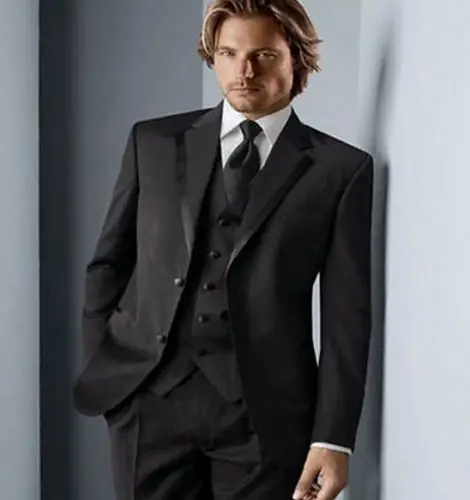 

Groom Tuxedos Dark Blue Mens Suits Wedding Trim Fit Groom Suits Wedding Suits