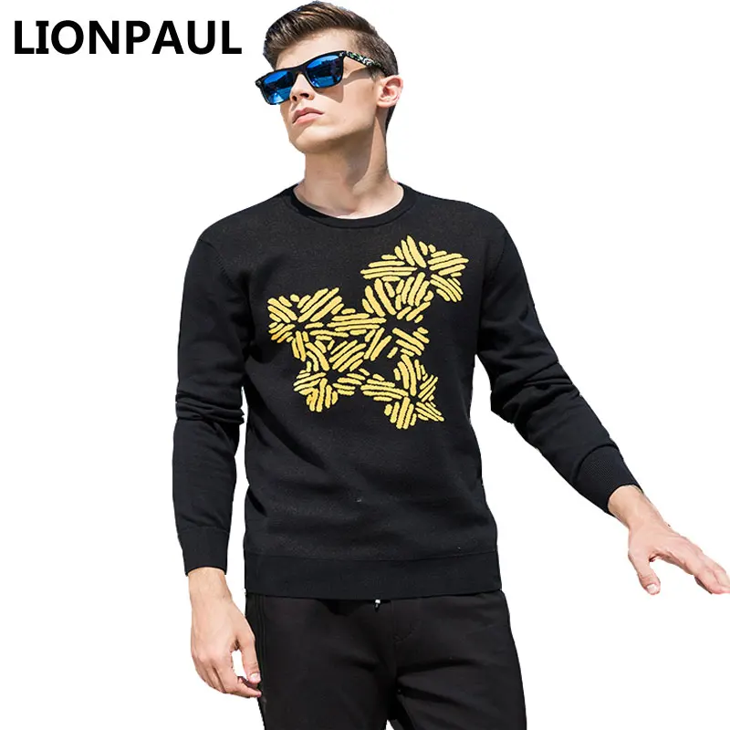LIONPAUL весна осень Англия Stylek мужские пуловеры с круглым вырезом мужской