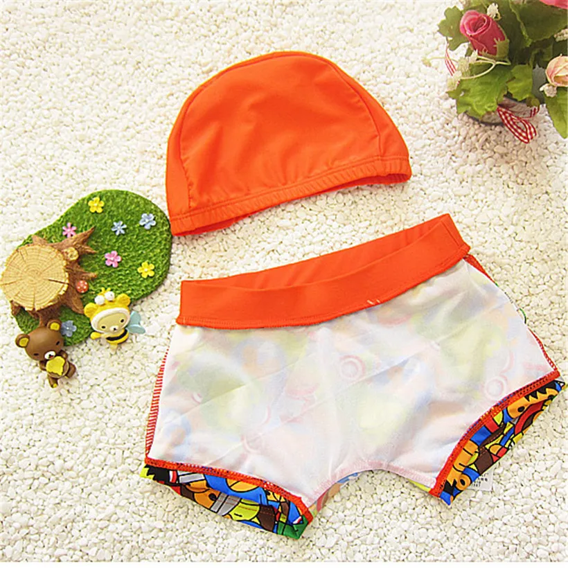 Baby boys swimwear 2pcs pants+hat cartoon tropical Fish design boy swimming clothes beach pool cool wear infant/toddler swimsuit | Детская