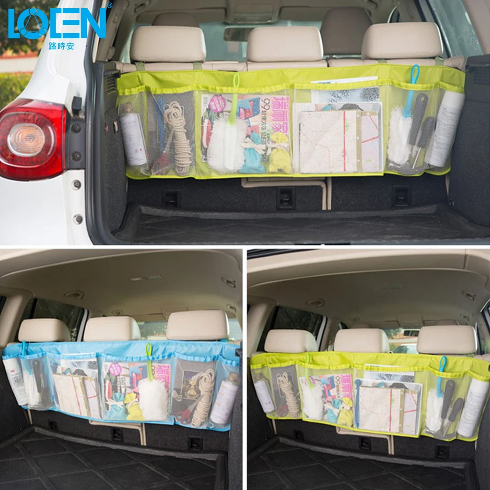 

LOEN 1PC Cloth Trunk storage pocket Car Seat back Bag fit for toyota Lexus Jeep Dodge RVR Hyundai kia SUV all car