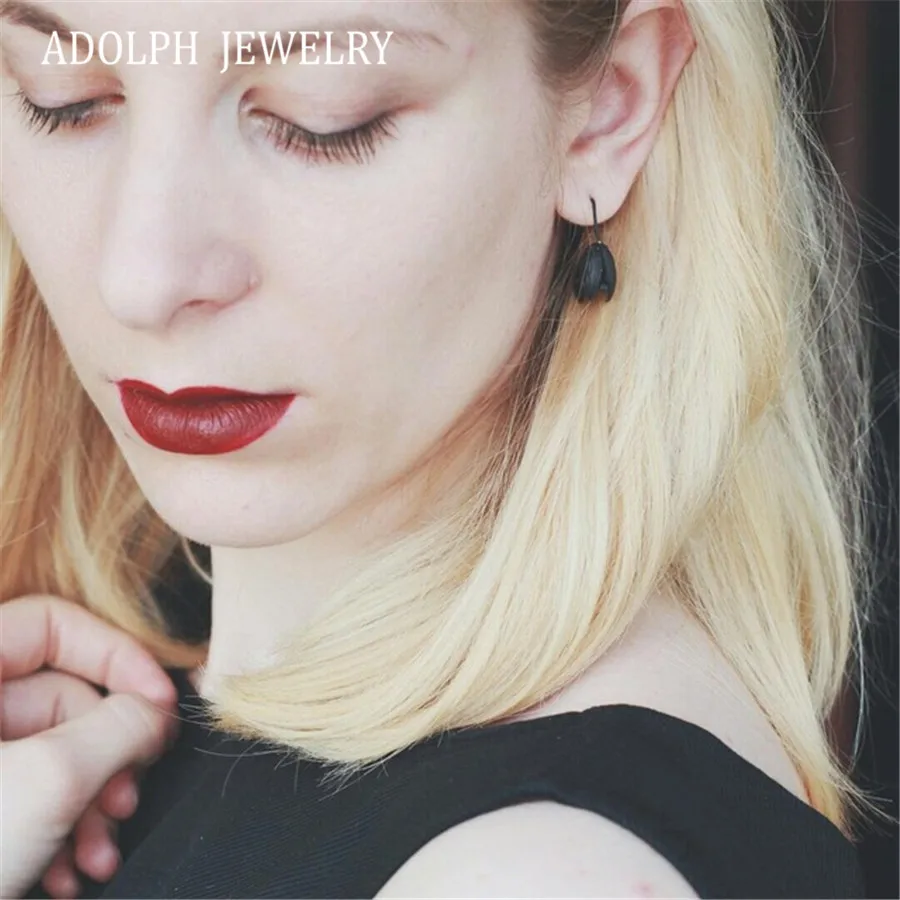 ADOLPH ювелирные изделия оптом 2017 Новый дизайн модные серьги темный черный