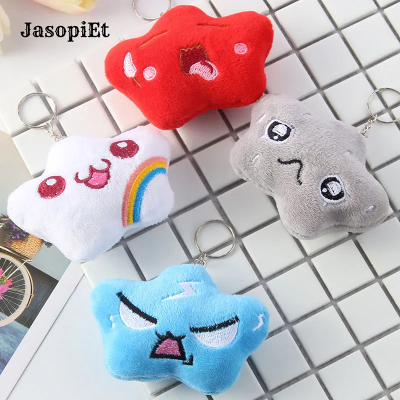 JasopiEt плюшевая игрушка облако звезда Экспрессия милый мини плюшевый кулон брелок