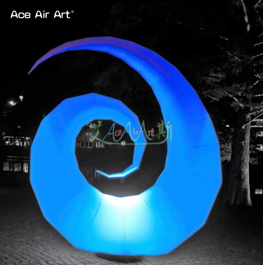 Satılık Birden çok şekil şişme Zemin Dekorasyon, 1.5m H Güzel şişme Spiral Kabuk/arp Kuğu Parti Veya Sahne Süslemeleri