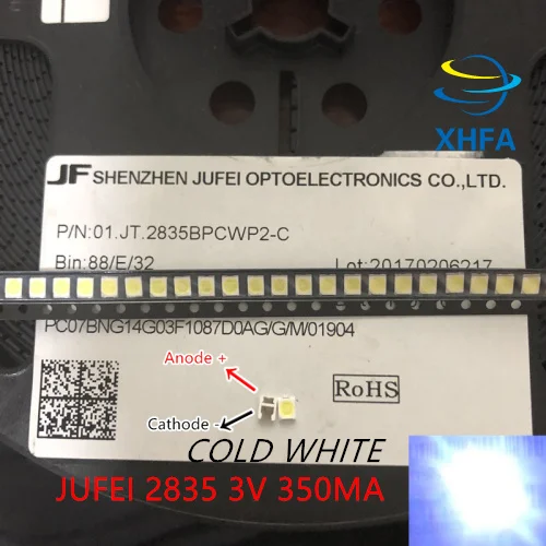 Светодиодный светильник JUFEI Подсветка 1210 3528 2835 1 Вт 3В 84LM холодный белый ЖК дисплей