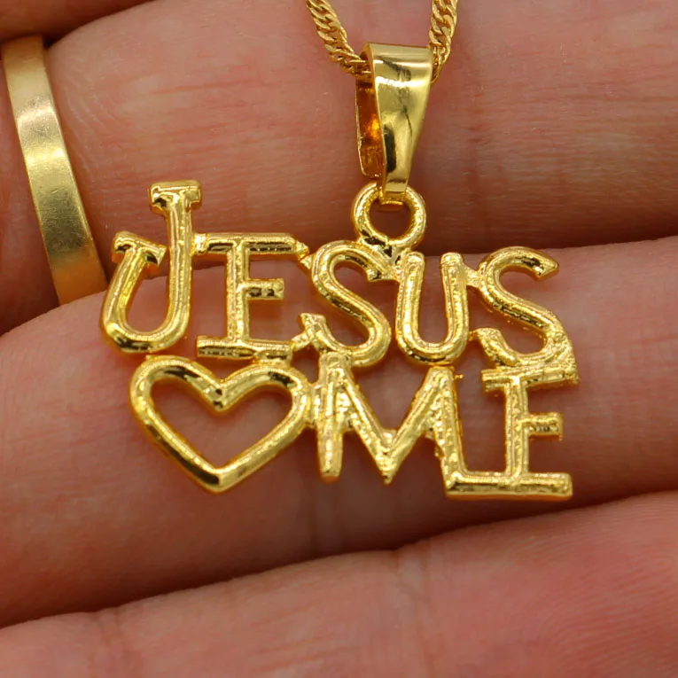 Женские ожерелья с кулоном Adixyn Jesus Love великолепные ювелирные изделия золотая