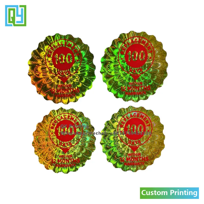 

10000pcs 26x26mm Free Shipping Custom Made Golden Foil 3D Hologram Stickers High Quality Round Labels Security Holographic Seals
