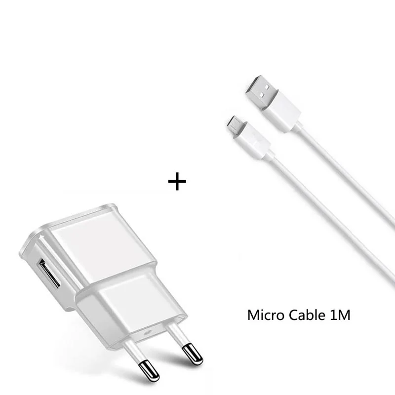 Микро USB быстрое зарядное устройство зарядный кабель для Honor 9 8 10X7 8X huawei mate 10 P9 Lite Y9 P Smart 5 в 2A быстрое зарядное устройство для телефона - Тип штекера: Plug and Cable White