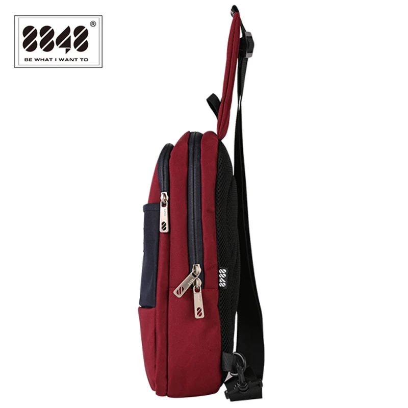 8848 Мужская винтажная нагрудная сумка на одной лямке через плечо