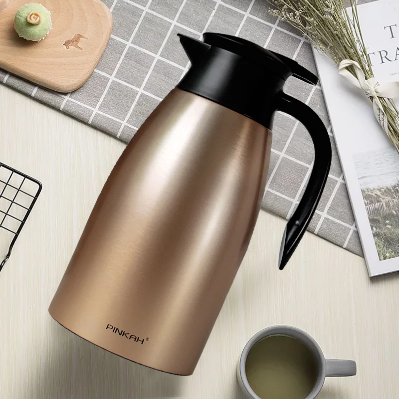 PINKAH 1.5L/2LThermo кувшин тепловой чайник с вакуумной изоляцией кофейного чая Термосы
