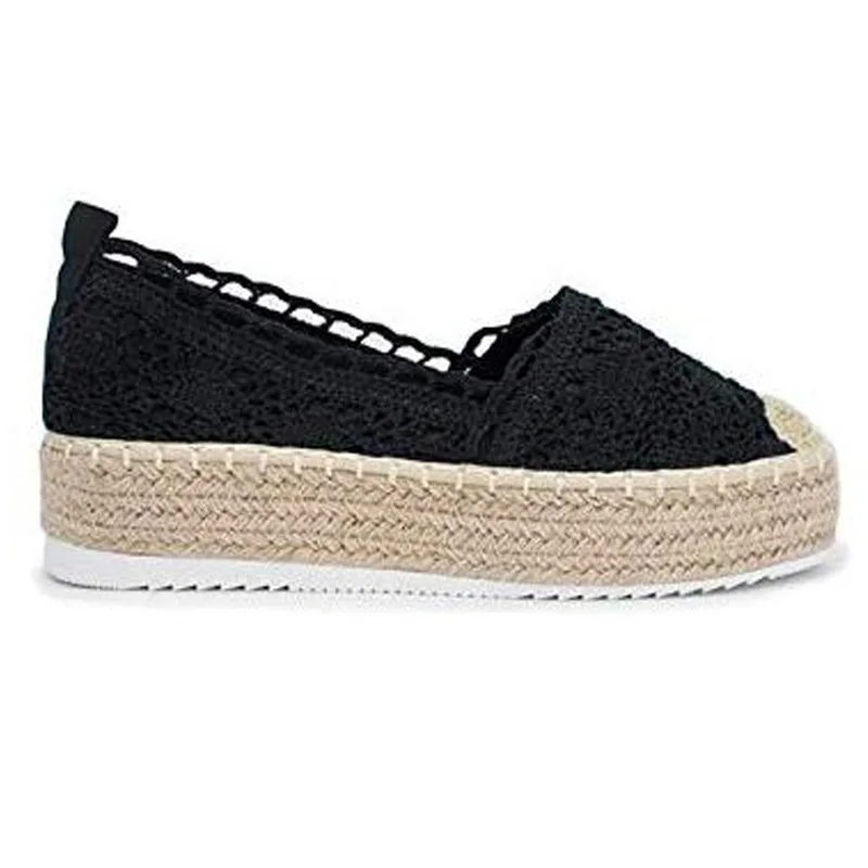 

New Fashion Sewing Women Vulcanized Shoes Woman Flats Slip On Hollow Out Ladies Loafers Breathable Flat Platform Casual Shoes