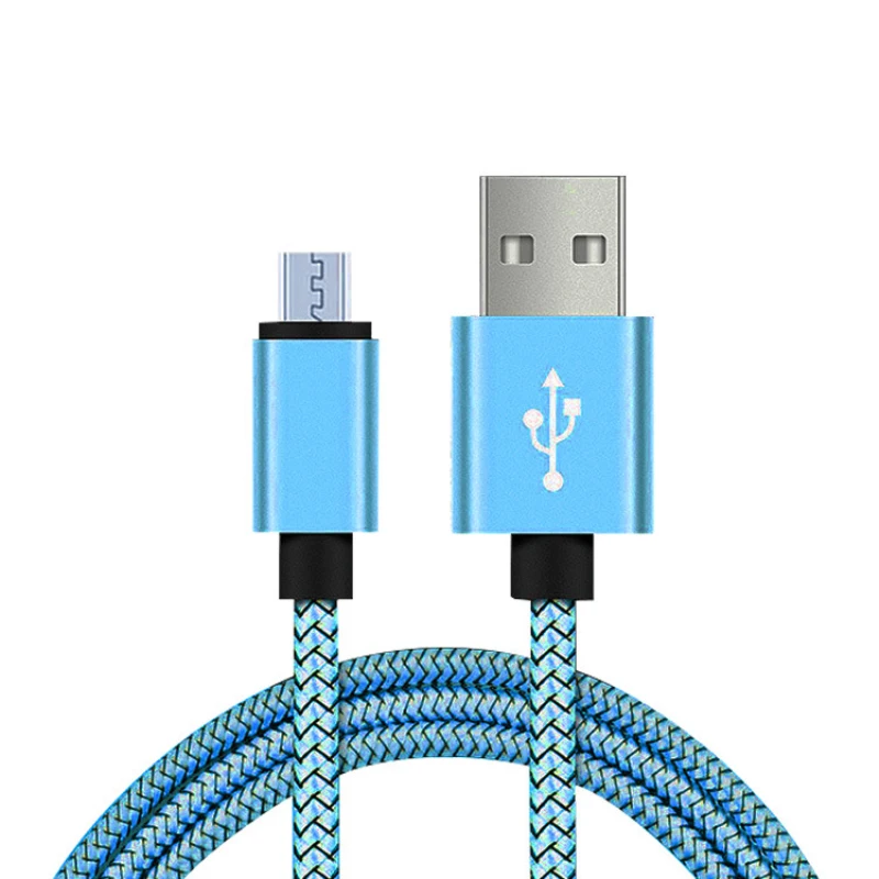 Синий Ylon Кабель Micro-USB в оплетке для синхронизации данных USB Зарядное устройство кабель для samsung htc huawei Xiaomi Android телефона для быстрой зарядки Кабели - Цвет: Синий