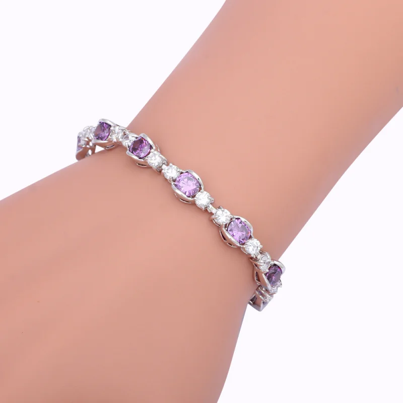 Супер поставщик глубокий зеленый кристалл дизайн Белый Серебряный тон Циркон