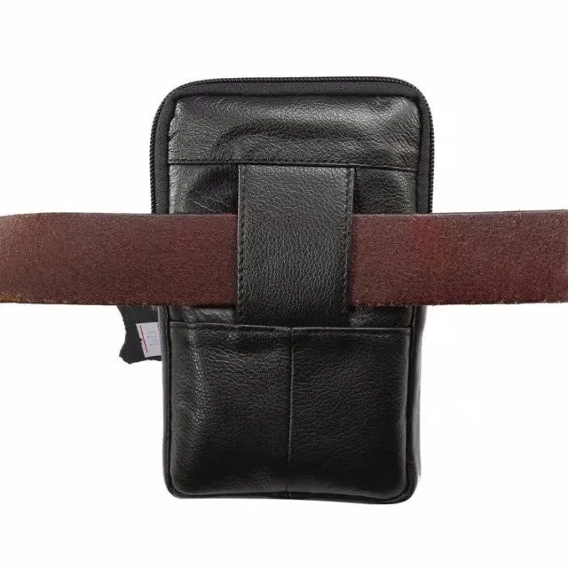 Поясная сумка с двойными карманами на молнии и чехол для телефона из натуральной кожи для HTC Desire 626 626G 628 650 728 820 D820 820G.