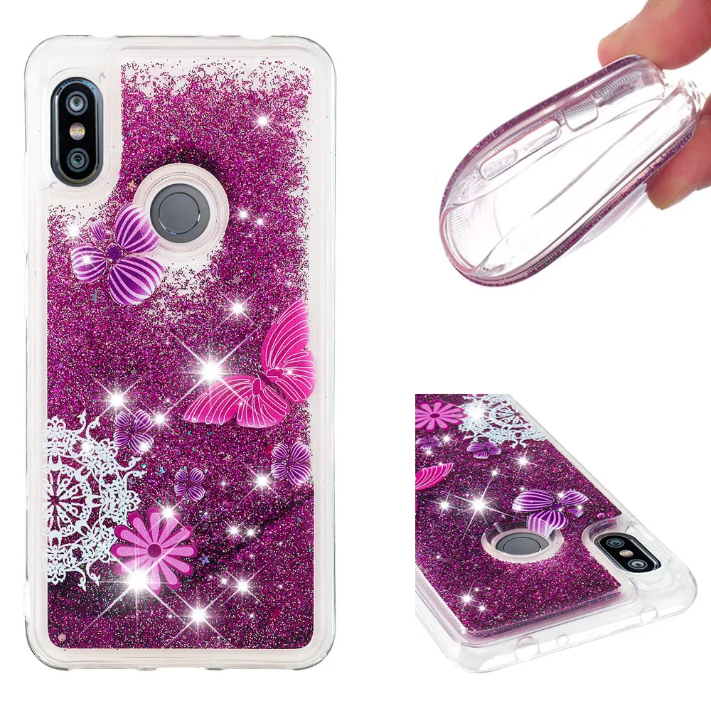 Шикарный чехол для Xiaomi Note 6 Redmi Pro Dynamic Liquid Quicksand TPU Xiomi Xaomi Red Mi 6Pro Funda|Чехлы-накладки| |